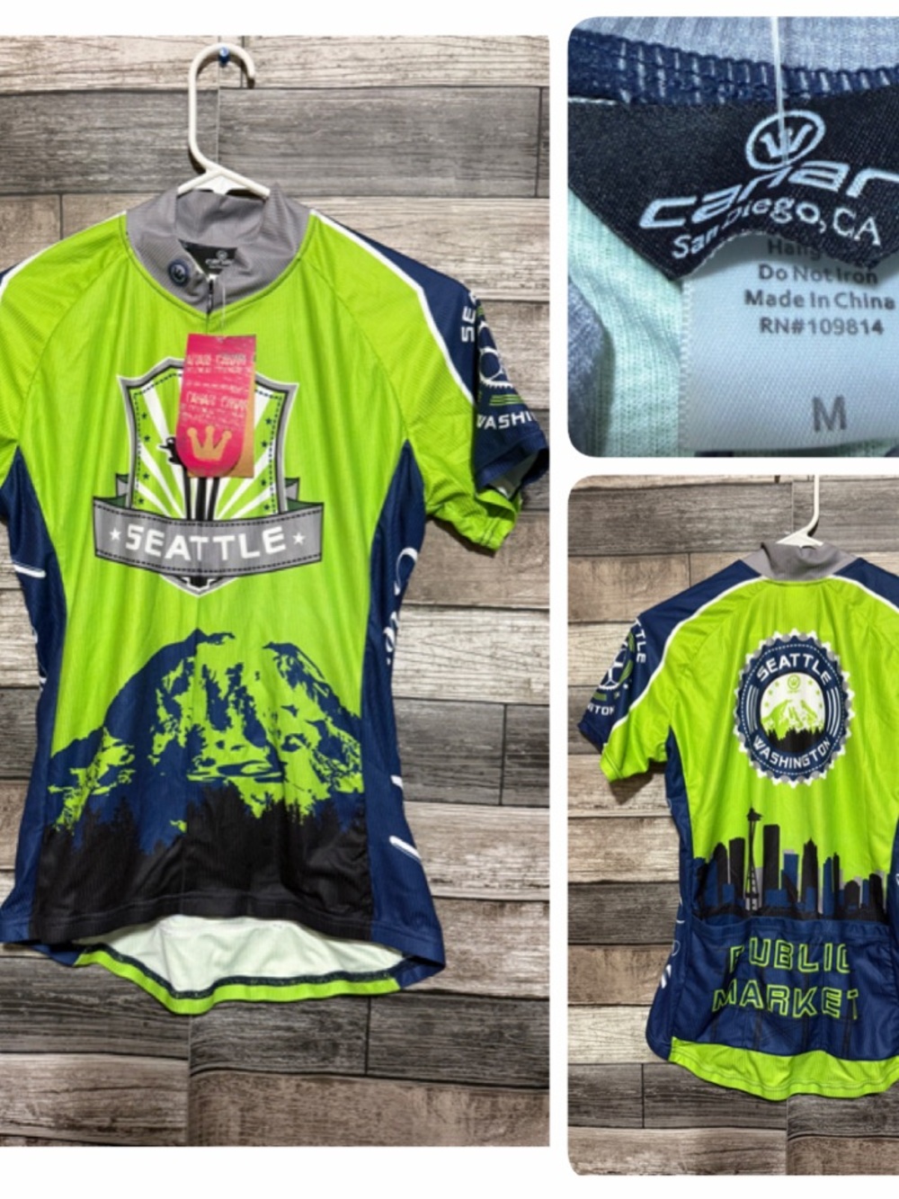 Canari Cycling Jersey Women’s M Green Blue Seattle Public Market
